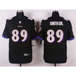 Baltimore Ravens 89 Steve Smith SR Elite Black Alternate Nike NFL Jersey