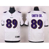 Baltimore Ravens 89 Steve Smith SR Elite White Nike NFL Jersey