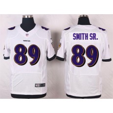 Baltimore Ravens 89 Steve Smith SR Elite White Nike NFL Jersey
