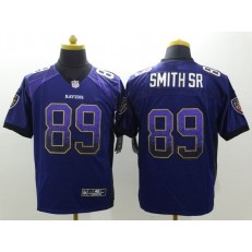 Baltimore Ravens 89 Steve Smith SR Purple Team Color Elite Drift Fashion Nike Stitched NFL Jersey