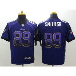 Baltimore Ravens 89 Steve Smith SR Purple Team Color Elite Drift Fashion Nike Stitched NFL Jersey
