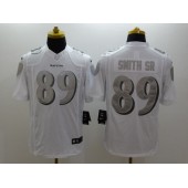 Baltimore Ravens 89 Steve Smith SR White Limited Platinum Nike Stitched NFL Jersey