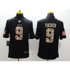 Baltimore Ravens 9 Justin Tucker Black Limited Salute to Service Nike Stitched NFL Jersey