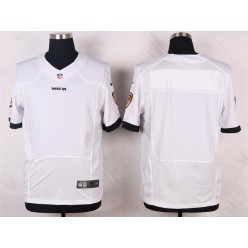 Baltimore Ravens Blank Elite White Nike NFL Jersey