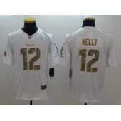 Buffalo Bills #12 Jim Kelly White Salute To Service Limited Nike NFL Jersey