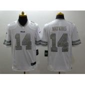 Buffalo Bills #14 Sammy Watkins White Men Stitched Nike NFL Limited Platinum Jersey