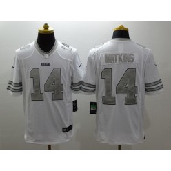Buffalo Bills #14 Sammy Watkins White Men Stitched Nike NFL Limited Platinum Jersey