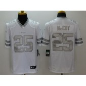 Buffalo Bills #25 LeSean McCoy White Men Stitched Nike NFL Limited Platinum Jersey