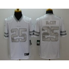 Buffalo Bills #25 LeSean McCoy White Men Stitched Nike NFL Limited Platinum Jersey