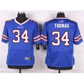 Buffalo Bills #34 Thurman Thomas Blue Men Stitched Nike NFL New Elite Jersey