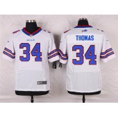 Buffalo Bills #34 Thurman Thomas White Men Stitched Nike NFL New Elite Jersey