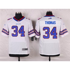 Buffalo Bills #34 Thurman Thomas White Men Stitched Nike NFL New Elite Jersey