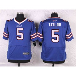 Buffalo Bills #5 Tyrod Taylor Blue Men Stitched Nike NFL New Elite Jersey