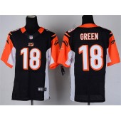 Cincinnati Bengals #18 AJ Green Black Game Football Nike NFL Jersey