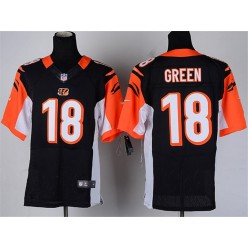 Cincinnati Bengals #18 AJ Green Black Game Football Nike NFL Jersey