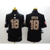 Cincinnati Bengals #18 AJ Green Black Men Stitched Nike NFL Limited Salute to Service Jersey