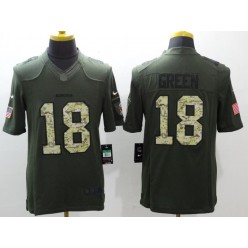Cincinnati Bengals #18 AJ Green Green Salute To Service Limited Nike NFL Men Jersey