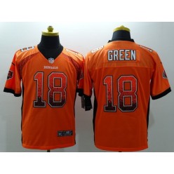 Cincinnati Bengals #18 AJ Green Orange Alternate Men's Stitched Nike NFL Elite Drift Fashion Jersey