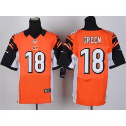 Cincinnati Bengals #18 AJ Green Orange Game Football Nike NFL Jersey