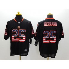 Cincinnati Bengals #25 Giovani Bernard Black USA Flag Fashion Elite Men Nike NFL Jersey