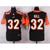 Cincinnati Bengals #32 Jeremy Hill Black Men's Football Elite Nike NFL Jersey