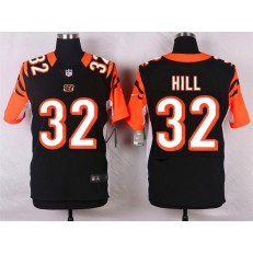 Cincinnati Bengals #32 Jeremy Hill Black Men's Football Elite Nike NFL Jersey