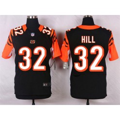 Cincinnati Bengals #32 Jeremy Hill Black Men's Football Elite Nike NFL Jersey