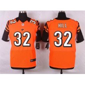 Cincinnati Bengals #32 Jeremy Hill Orange Alternate Men's Football Elite Nike NFL Jersey