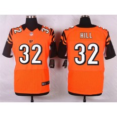 Cincinnati Bengals #32 Jeremy Hill Orange Alternate Men's Football Elite Nike NFL Jersey