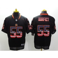 Cincinnati Bengals #55 Vontaze Burfict Black USA Flag Fashion Elite Men Nike NFL Jersey