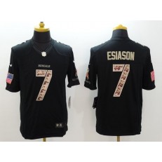 Cincinnati Bengals #7 Boomer Esiason Black Men Stitched Nike NFL Limited Salute to Service Jersey