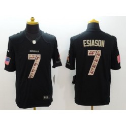 Cincinnati Bengals #7 Boomer Esiason Black Men Stitched Nike NFL Limited Salute to Service Jersey