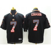 Cincinnati Bengals #7 Boomer Esiason Black USA Flag Fashion Elite Men Nike NFL Jersey