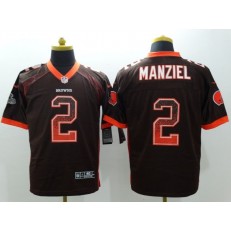 Cleveland Browns #2 Johnny Manziel Brown Team Color Men Stitched Nike NFL Elite Drift Fashion Jersey
