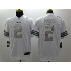Cleveland Browns #2 Johnny Manziel White Men Stitched Nike NFL Limited Platinum Jersey