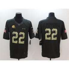 Cleveland Browns #22 Jabrill Peppers 2016 Anthracite Salute To Service Limited Men Nike NFL Jersey