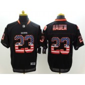 Cleveland Browns #23 Joe Haden Black USA Flag Fashion Elite Men Nike NFL Jersey
