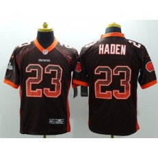 Cleveland Browns #23 Joe Haden Brown Team Color Men Stitched Nike NFL Elite Drift Fashion Jersey
