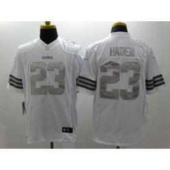 Cleveland Browns #23 Joe Haden White Men Stitched Nike NFL Limited Platinum Jersey
