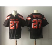 Cleveland Browns #27 Jabrill Peppers Brown Alternate Men Stitched Nike NFL New Elite Jersey