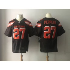 Cleveland Browns #27 Jabrill Peppers Brown Alternate Men Stitched Nike NFL New Elite Jersey