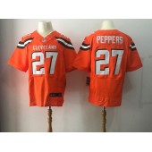 Cleveland Browns #27 Jabrill Peppers Orange Alternate Men Stitched Nike NFL New Elite Jersey