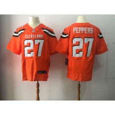 Cleveland Browns #27 Jabrill Peppers Orange Alternate Men Stitched Nike NFL New Elite Jersey