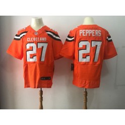 Cleveland Browns #27 Jabrill Peppers Orange Alternate Men Stitched Nike NFL New Elite Jersey