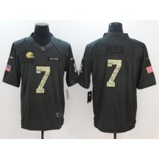 Cleveland Browns #7 DeShone Kizer 2016 Anthracite Salute To Service Limited Men Nike NFL Jersey