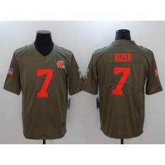 Cleveland Browns #7 DeShone Kizer Olive 2017 Salute To Service Limited Men Nike NFL Jersey
