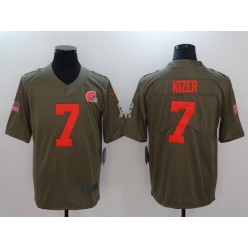 Cleveland Browns #7 DeShone Kizer Olive 2017 Salute To Service Limited Men Nike NFL Jersey