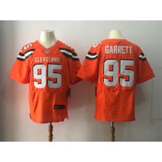 Cleveland Browns #95 Myles Garrett Orange Alternate Men Stitched Nike NFL New Elite Jersey