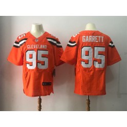 Cleveland Browns #95 Myles Garrett Orange Alternate Men Stitched Nike NFL New Elite Jersey
