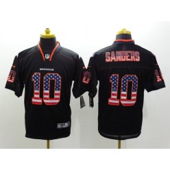 Denver Broncos #10 Emmanuel Sanders Black Fashion USA Flag Number Men Football Elite Nike NFL Jersey